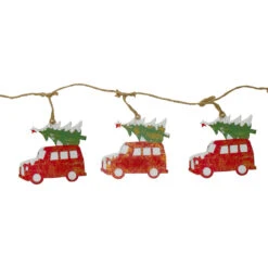 55" Red Vintage Truck With Tree Christmas Garland On Jute Rope -Best Christmas Store northlight un88081 2 sample 55547.1669908093
