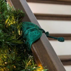Set Of 3 Snowflakes Patterned Banister Protecting Christmas Garland Ties 7.25" -Best Christmas Store northlight v 11099 grn 9updated 65286.1667532422
