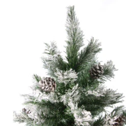 6' Medium Flocked Angel Pine Artificial Christmas Tree - Unlit -Best Christmas Store northlight v03979 secondary 52711.1676305746