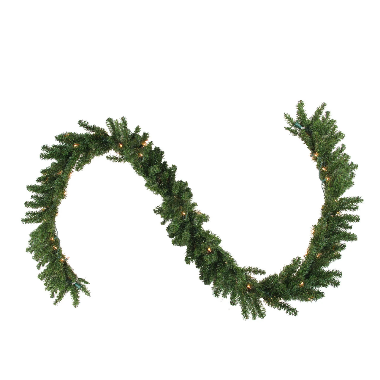 9' X 14" Pre-Lit Canadian Pine Artificial Christmas Garland, Clear Lights 1 9' X 14" Pre-Lit Canadian Pine Artificial Christmas Garland, Clear Lights