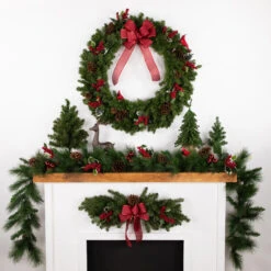32" Canadian Pine Artificial Christmas Door Swag - Unlit 5 32" Canadian Pine Artificial Christmas Door Swag - Unlit -Best Christmas Store northlight v15809 3 10450.1667488703
