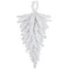 30" Snow White Pine Artificial Teardrop Christmas Swag, Unlit