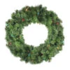 24" Pre-Lit Canadian Pine Artificial Christmas Wreath - Multi Lights