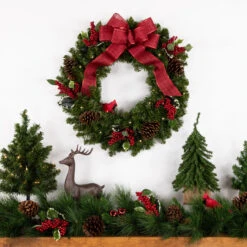 Pre-Lit Canadian Pine Artificial Christmas Wreath, 24-Inch, Clear Lights 5 Pre-Lit Canadian Pine Artificial Christmas Wreath, 24-Inch, Clear Lights -Best Christmas Store northlight v15837 3 02205.1682520619