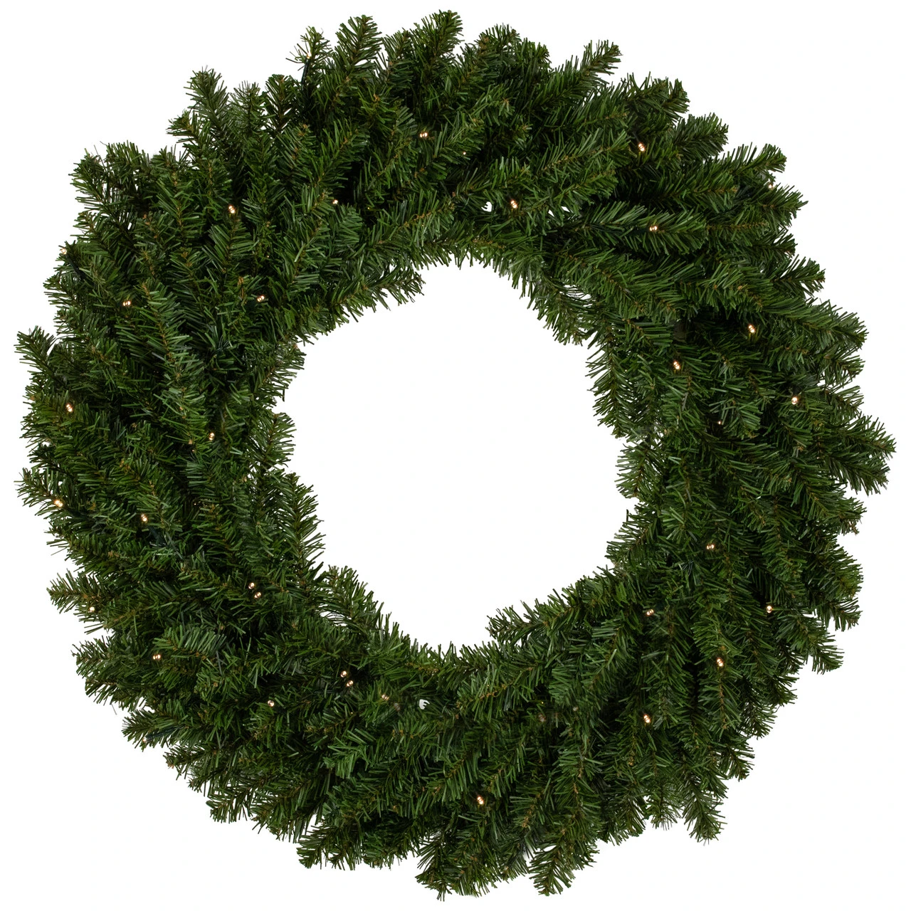Pre-Lit Canadian Pine Artificial Christmas Wreath, 30-Inch, Clear Lights 1 Pre-Lit Canadian Pine Artificial Christmas Wreath, 30-Inch, Clear Lights
