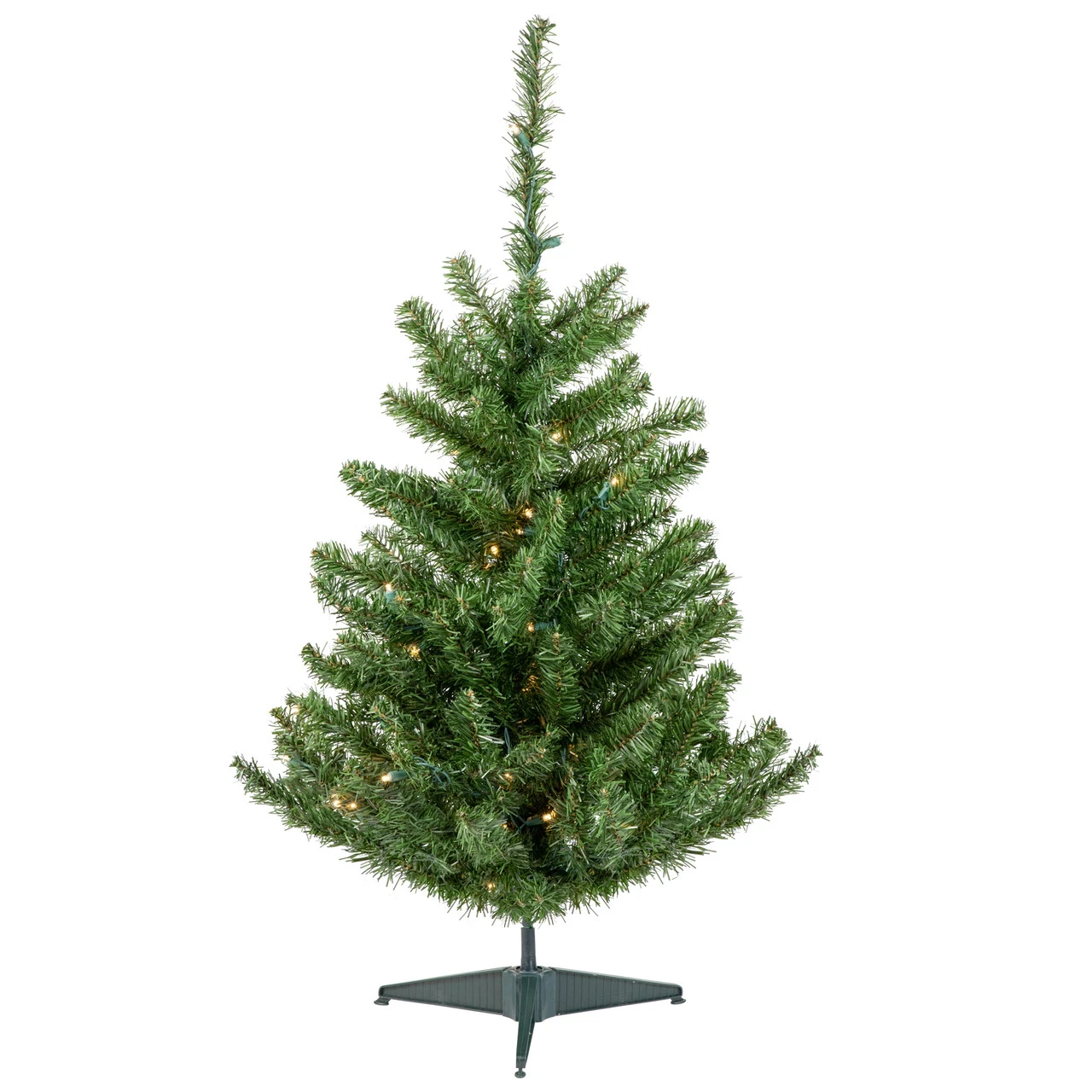 3' Pre-Lit Canadian Pine Artificial Christmas Tree, Clear LED Lights 1 3' Pre-Lit Canadian Pine Artificial Christmas Tree, Clear LED Lights