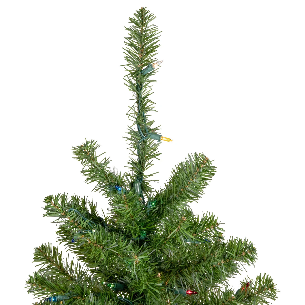 6' Pre-Lit Medium Canadian Pine Artificial Christmas Tree - Multicolor Lights 3 6' Pre-Lit Medium Canadian Pine Artificial Christmas Tree - Multicolor Lights - Image 3