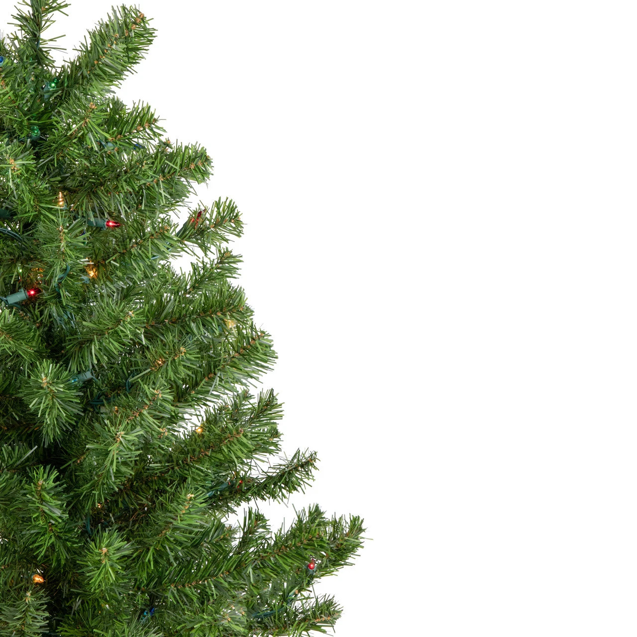 6' Pre-Lit Medium Canadian Pine Artificial Christmas Tree - Multicolor Lights 4 6' Pre-Lit Medium Canadian Pine Artificial Christmas Tree - Multicolor Lights - Image 4