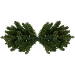 32" Pre-Lit Canadian Pine Artificial Christmas Swag - Clear Lights