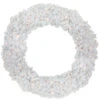 Pre-Lit White Commercial Snow White Pine Artificial Christmas Wreath - 6-Foot, Clear Lights