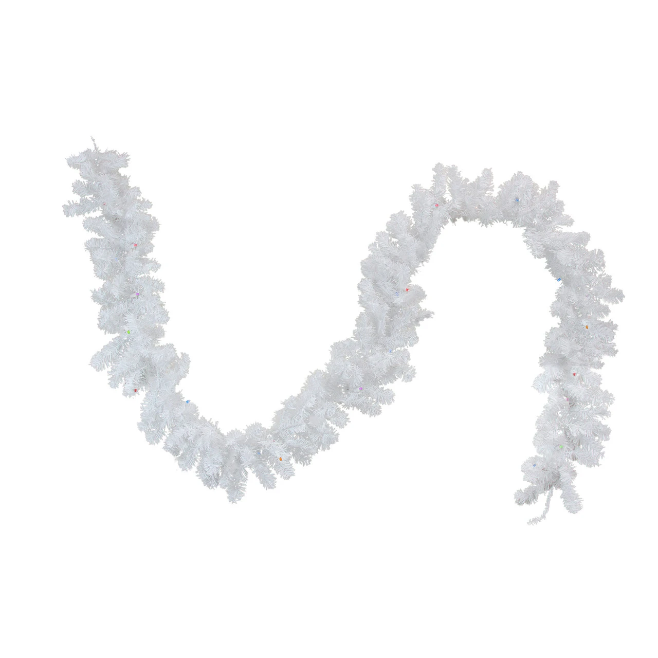 9' X 10" Pre-Lit LED White Artificial Christmas Garland - Multi Lights 1 9' X 10" Pre-Lit LED White Artificial Christmas Garland - Multi Lights