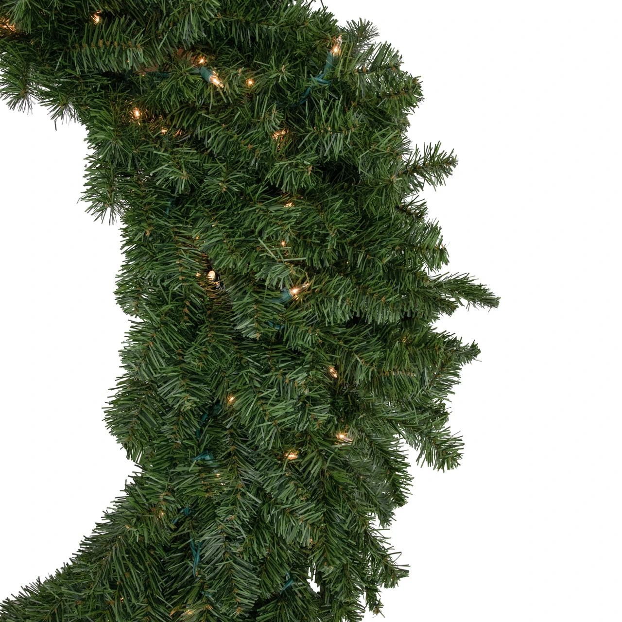 Pre-Lit Canadian Pine Artificial Christmas Wreath - 48-Inch, Clear Lights 3 Pre-Lit Canadian Pine Artificial Christmas Wreath - 48-Inch, Clear Lights - Image 3