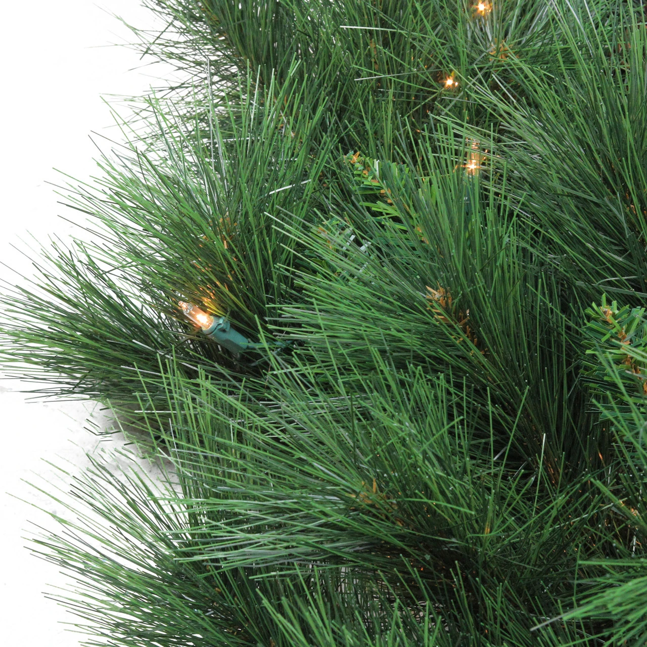 Pre-lit White Valley Pine Artificial Christmas Wreath,48-inch, Clear Lights 2 Pre-lit White Valley Pine Artificial Christmas Wreath,48-inch, Clear Lights - Image 2