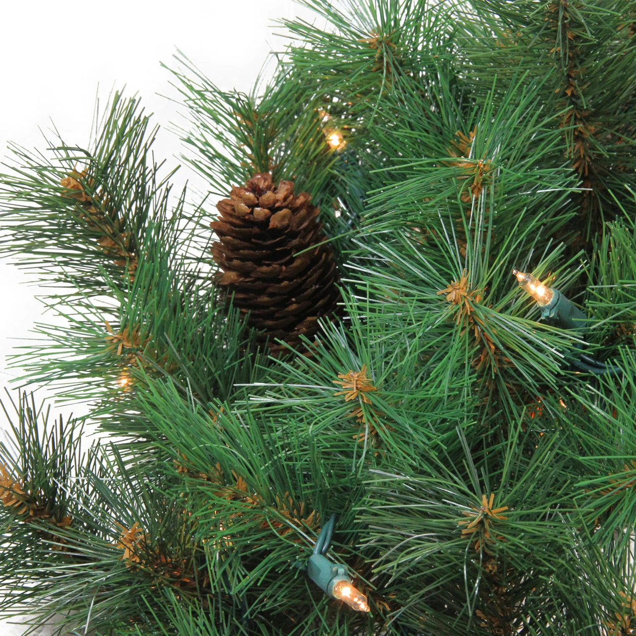 Pre-Lit Royal Oregon Pine Artificial Christmas Wreath - 24-Inch, Clear Lights 2 Pre-Lit Royal Oregon Pine Artificial Christmas Wreath - 24-Inch, Clear Lights - Image 2