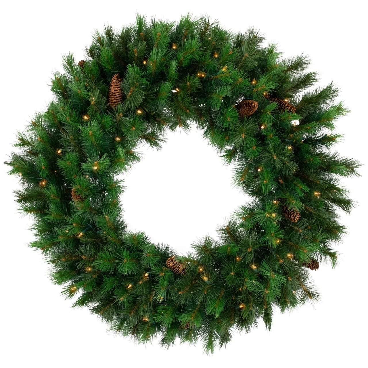 Pre-Lit Royal Oregon Pine Artificial Christmas Wreath, 24-Inch Clear Lights 1 Pre-Lit Royal Oregon Pine Artificial Christmas Wreath, 24-Inch Clear Lights