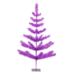 3' Medium Purple Tinsel Twig Artificial Christmas Tree - Unlit