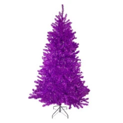 6' Metallic Purple Tinsel Artificial Christmas Tree - Unlit