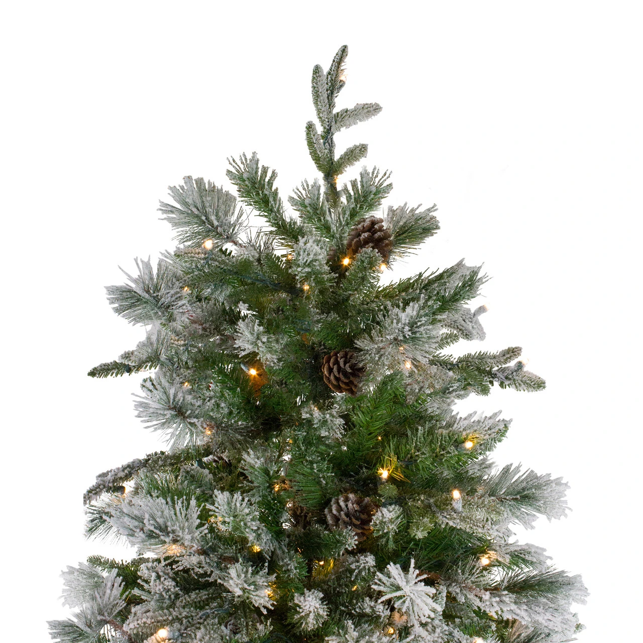 6.5' Pre-Lit LED Full Mixed Rosemary Emerald Angel Pine Artificial Christmas Tree - Clear Lights 4 6.5' Pre-Lit LED Full Mixed Rosemary Emerald Angel Pine Artificial Christmas Tree - Clear Lights - Image 4