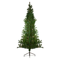 7.5' Pre-Lit Medium Canadian Pine Artificial Christmas Wall Tree - Clear Lights -Best Christmas Store northlight v27378 5 47196.1667573584