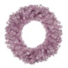 Metallic Pink Tinsel Artificial Christmas Wreath, 24-Inch, Unlit