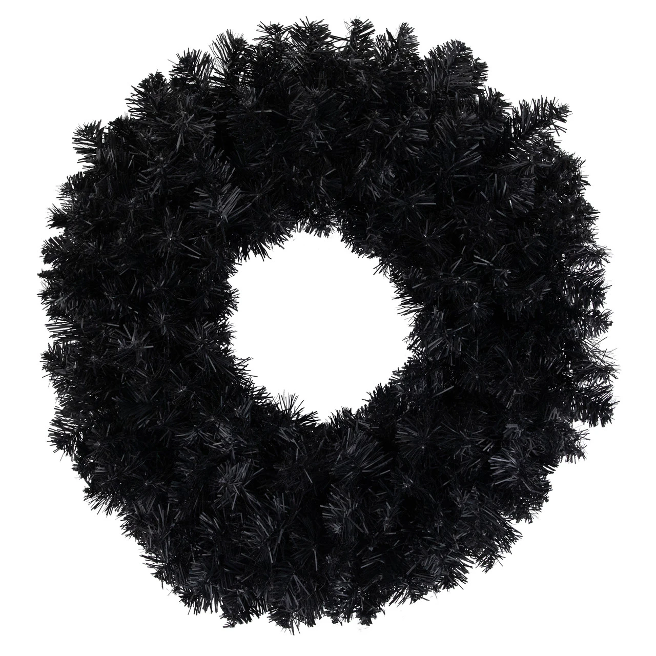 24" Black Colorado Spruce Artificial Halloween Wreath, 24-Inch, Unlit 1 24" Black Colorado Spruce Artificial Halloween Wreath, 24-Inch, Unlit