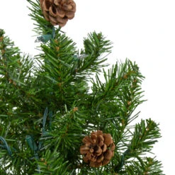 3' Pre-Lit Canadian Pine With Pine Cones Artificial Christmas Tree - Clear Lights -Best Christmas Store northlight v90256 2 12201.1667529910