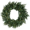 Pre-Lit Blue Spruce Artificial Christmas Wreath, 24-Inch, Clear Lights