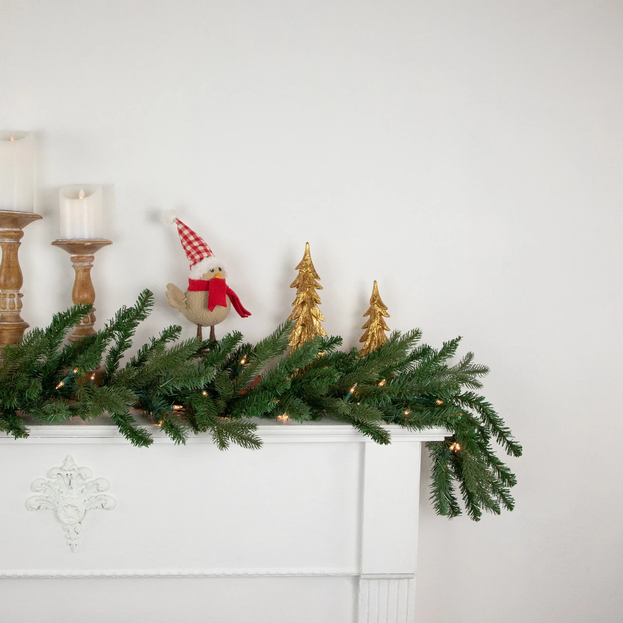 9' X 14" Pre-Lit Grande Spruce Artificial Christmas Garland, Clear Lights 3 9' X 14" Pre-Lit Grande Spruce Artificial Christmas Garland, Clear Lights - Image 3