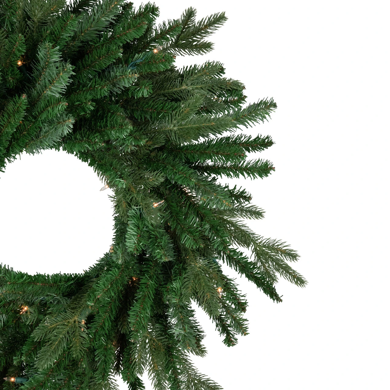Pre-Lit Grande Spruce Artificial Christmas Wreath, 24-Inch, Clear Lights 4 Pre-Lit Grande Spruce Artificial Christmas Wreath, 24-Inch, Clear Lights - Image 4
