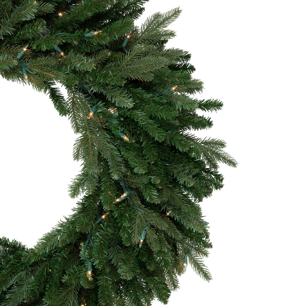 Pre-Lit Grande Spruce Artificial Christmas Wreath, 48-Inch, Clear Lights 3 Pre-Lit Grande Spruce Artificial Christmas Wreath, 48-Inch, Clear Lights - Image 3