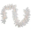 9' X 14" Pre-Lit White Alaskan Pine Artificial Christmas Garland, Warm White LED Lights