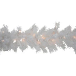 9' X 14" Pre-Lit White Alaskan Pine Artificial Christmas Garland, Warm White LED Lights 13 9' X 14" Pre-Lit White Alaskan Pine Artificial Christmas Garland, Warm White LED Lights -Best Christmas Store northlight v94180 04 02803.1684869192