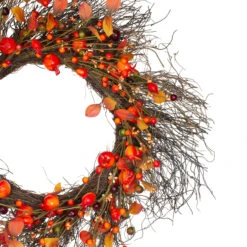 Leaves And Berries Artificial Fall Harvest Twig Wreath - 24 Inch, Unlit 5 Leaves And Berries Artificial Fall Harvest Twig Wreath - 24 Inch, Unlit -Best Christmas Store northlight vm02192 2 08424.1667573572