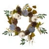 Pumpkins Foliage Grapevine Artificial Thanksgiving Wreath, 24-Inch, Unlit