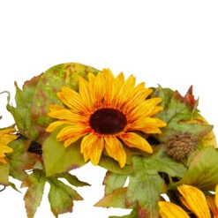 Yellow Sunflower And Pine Cone Artificial Fall Harvest Wreath - 24 Inch, Unlit -Best Christmas Store northlight vm26530 4 27210.1667533443