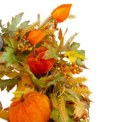 Velvet Pumpkins And Wheat Artificial Fall Harvest Wreath - 24-Inch, Unlit -Best Christmas Store northlight vm26532 4 08323.1667573685