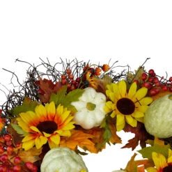 Sunflowers And Gourds Artificial Thanksgiving Wreath - 26-Inch, Unlit -Best Christmas Store northlight vm26536 4 46258.1667573675