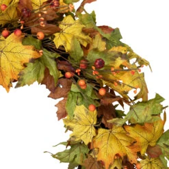 Berries And Twigs Artificial Thanksgiving Wreath Yellow 30-Inch - Unlit -Best Christmas Store northlight vm26541 6 67910.1678902860