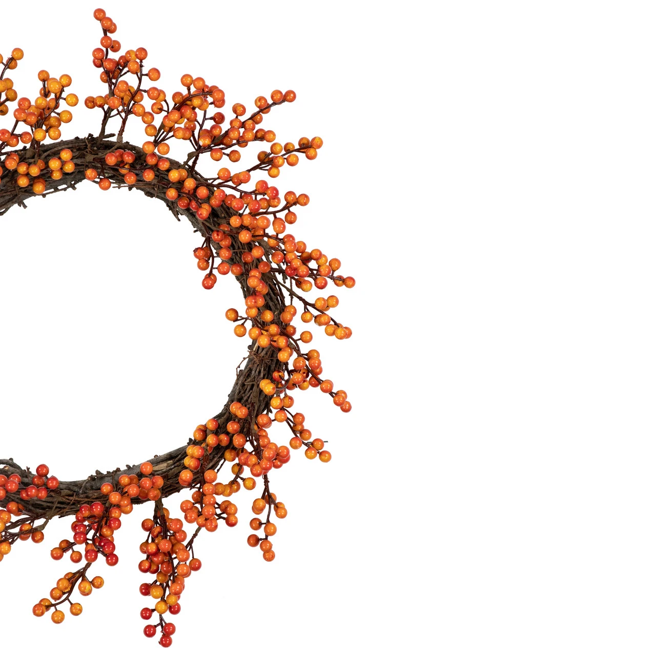Red And Orange Artificial Berry Artificial Thanksgiving Wreath, 18-Inch, Unlit 3 Red And Orange Artificial Berry Artificial Thanksgiving Wreath, 18-Inch, Unlit - Image 3