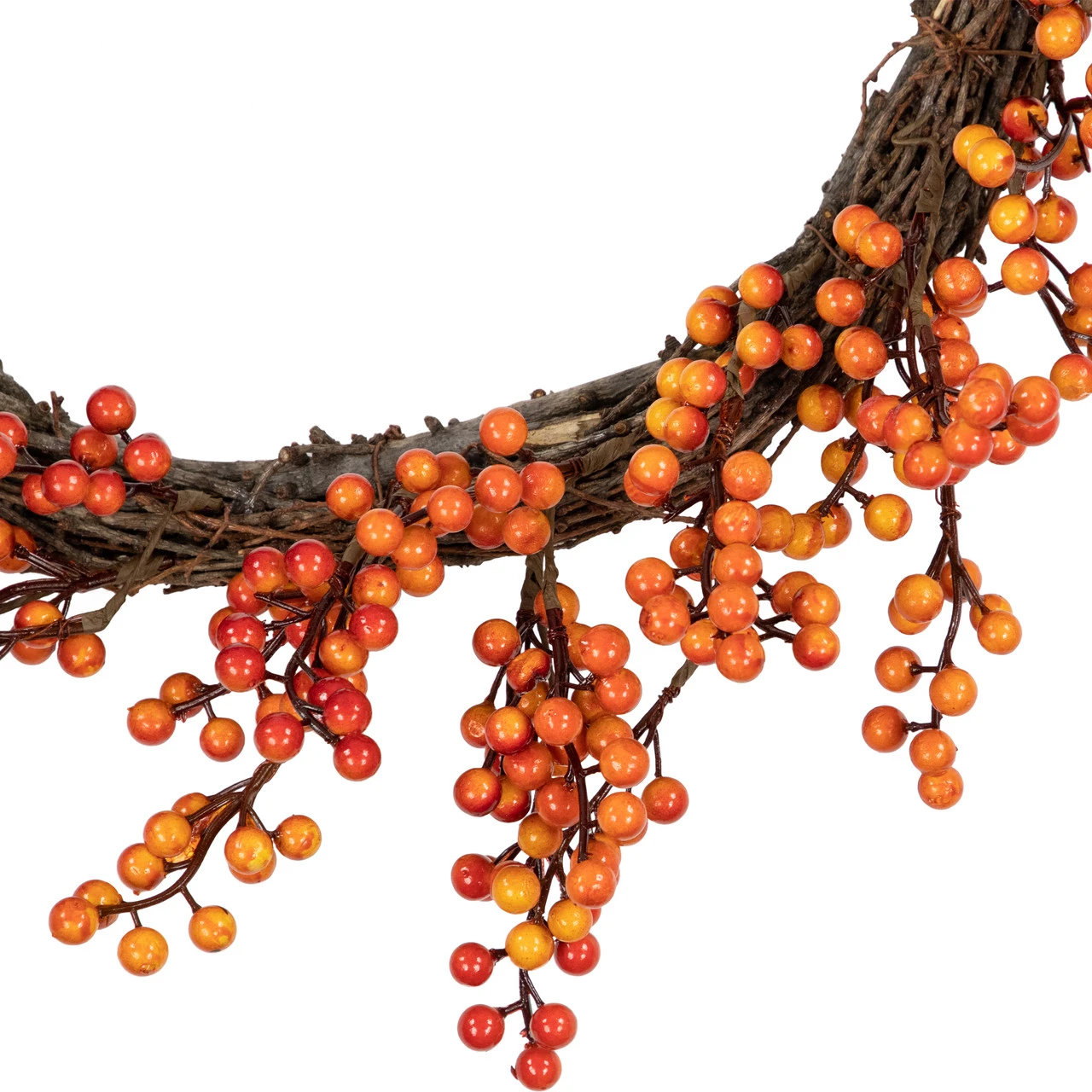 Red And Orange Artificial Berry Artificial Thanksgiving Wreath, 18-Inch, Unlit 2 Red And Orange Artificial Berry Artificial Thanksgiving Wreath, 18-Inch, Unlit - Image 2