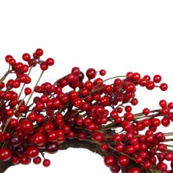Red Berry Artificial Christmas Twig Wreath - 20-Inch, Unlit -Best Christmas Store northlight vm37811 2 52895.1667488393