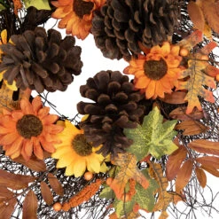 Sunflowers And Pine Cones Fall Artificial Thanksgiving Wreath, 24-Inch, Unlit 9 Sunflowers And Pine Cones Fall Artificial Thanksgiving Wreath, 24-Inch, Unlit -Best Christmas Store northlight vm37817 2 77636.1678902208