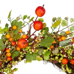 Apples And Berries Artificial Fall Harvest Wreath - 22 Inch, Unlit -Best Christmas Store northlight vm37837 4 16843.1667662605