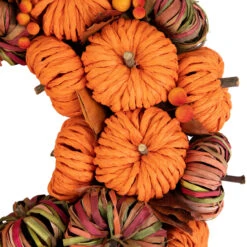 Pumpkin Artificial Fall Harvest Wreath, 15 Inch Unlit -Best Christmas Store northlight vm37845 2 51209.1684450109