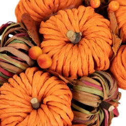 Pumpkin Artificial Fall Harvest Wreath, 15 Inch Unlit -Best Christmas Store northlight vm37845 3 20941.1684450109
