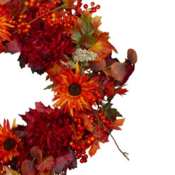 Leaves And Flowers Fall Harvest Wreath - 24-Inch, Unlit 6 Leaves And Flowers Fall Harvest Wreath - 24-Inch, Unlit -Best Christmas Store northlight vm89234 1 09924.1667574722