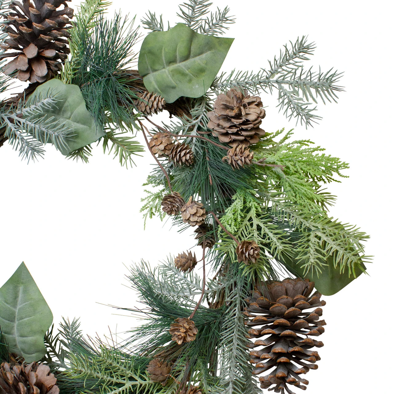 Pine Cone And Cedar Artificial Christmas Wreath - 20-Inch, Unlit 3 Pine Cone And Cedar Artificial Christmas Wreath - 20-Inch, Unlit - Image 3