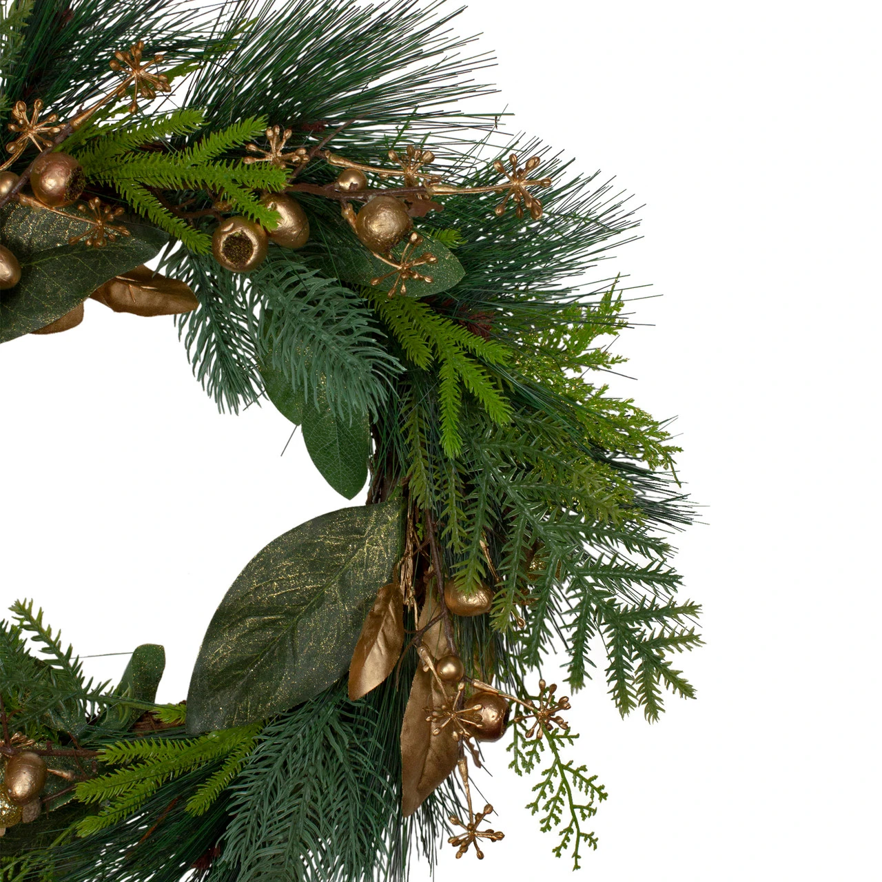 Leaves, Berry And Cedar Artificial Christmas Wreath - 20-Inch, Unlit 4 Leaves, Berry And Cedar Artificial Christmas Wreath - 20-Inch, Unlit - Image 4