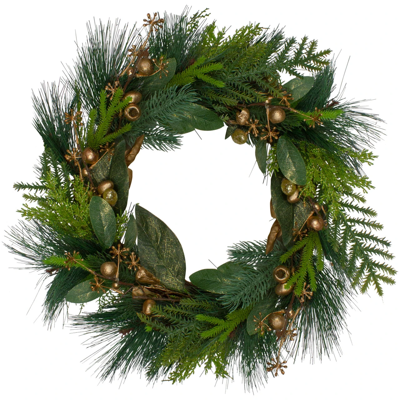 Leaves, Berry And Cedar Artificial Christmas Wreath - 20-Inch, Unlit 1 Leaves, Berry And Cedar Artificial Christmas Wreath - 20-Inch, Unlit