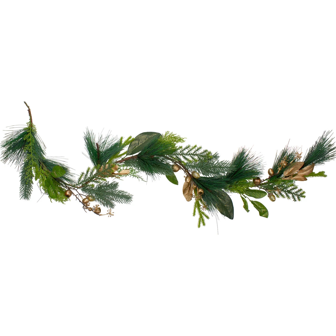 5' Leaves, Berry And Cedar Artificial Christmas Garland - Unlit 1 5' Leaves, Berry And Cedar Artificial Christmas Garland - Unlit